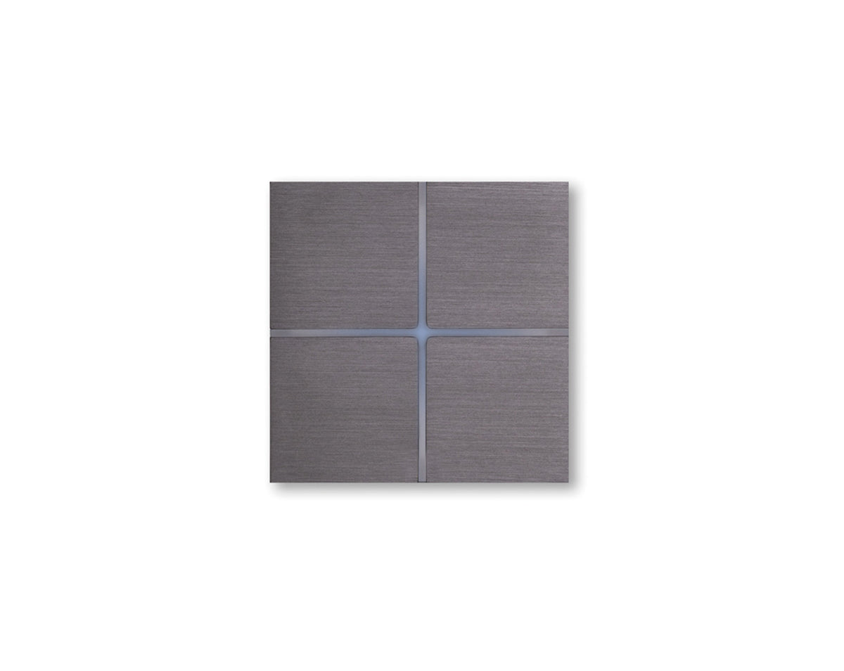 Sentido front - quad - brushed volcanic grey