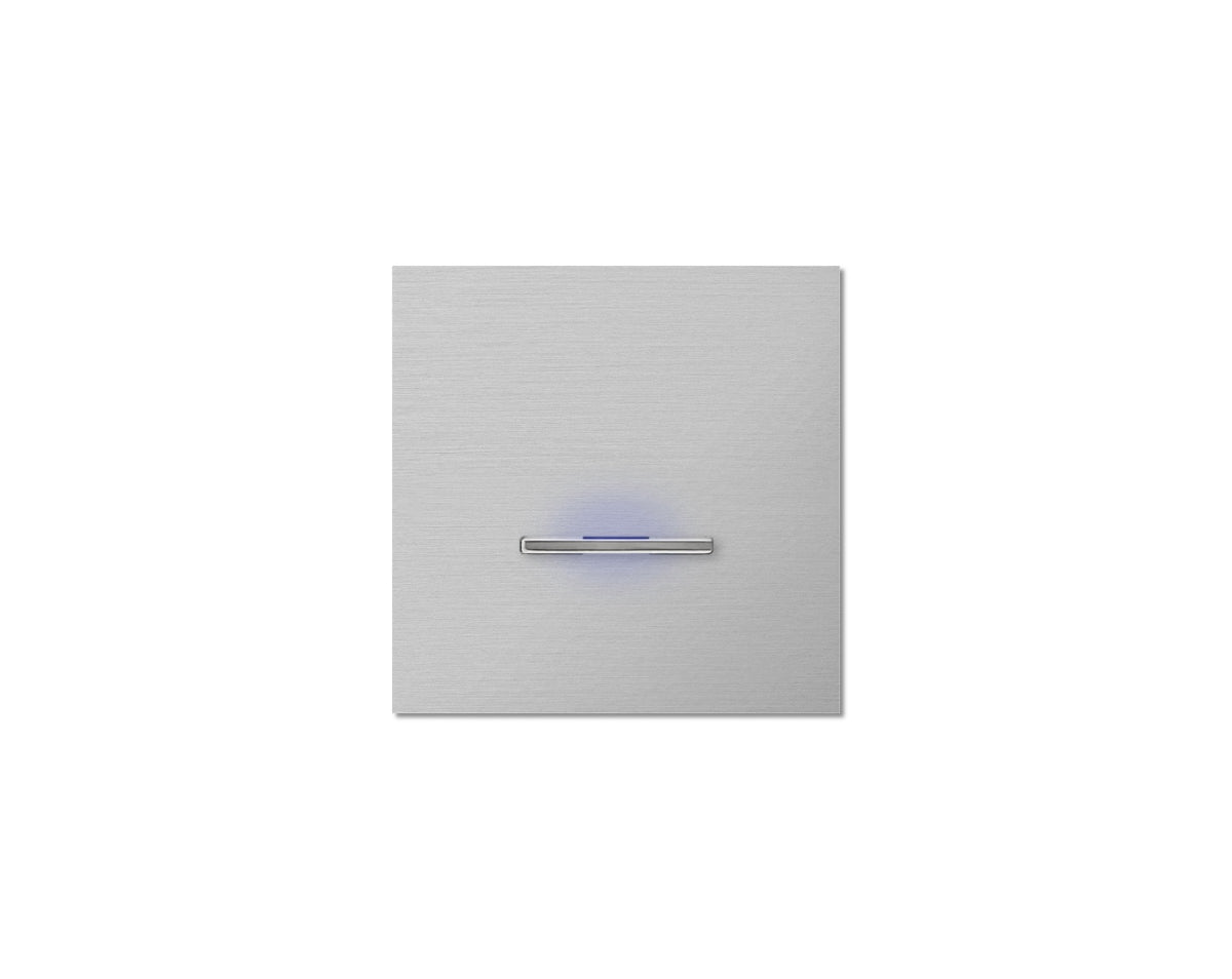 Chopin - 1-gang - brushed aluminium - single lever chrome with LED