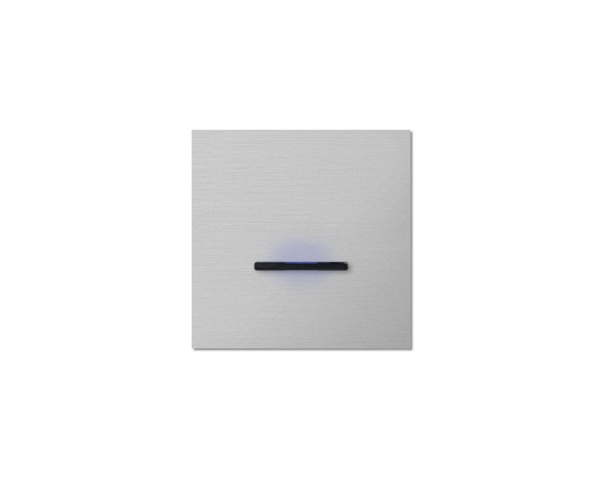 Chopin - 1-gang - brushed aluminium - single lever black with LED