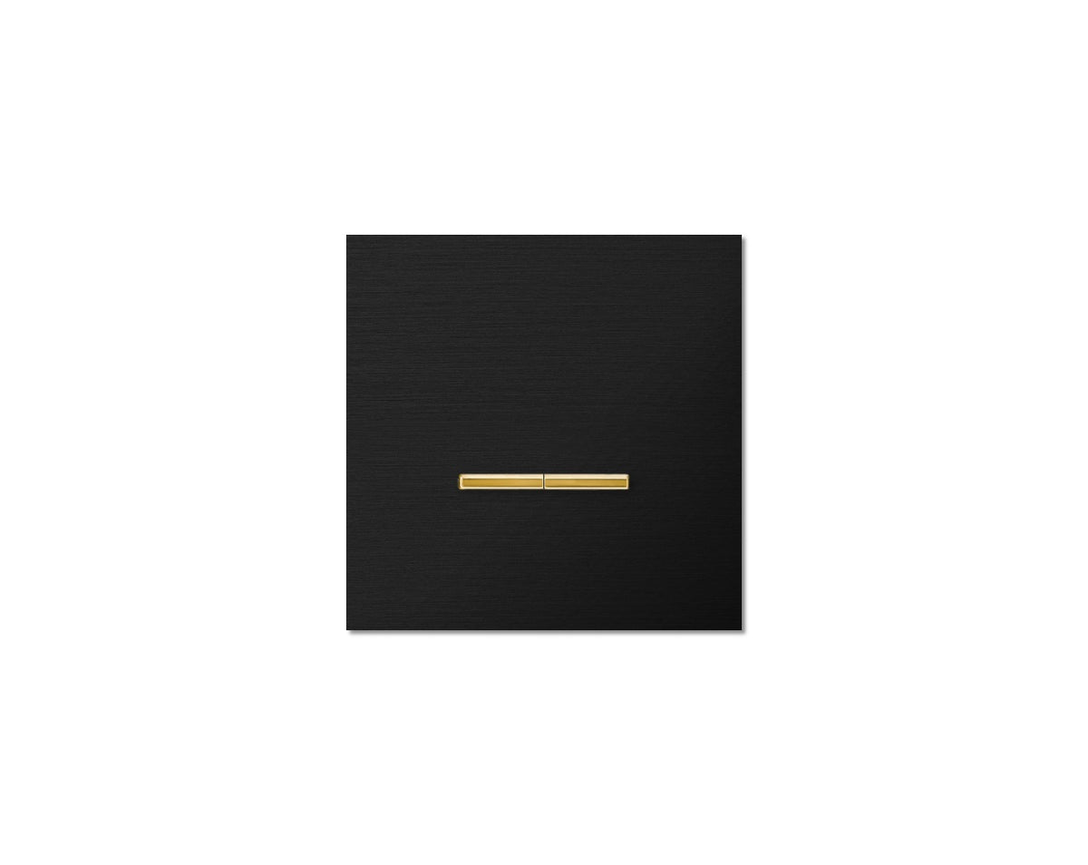 Chopin - 1-gang - brushed black - dual levers gold without LED