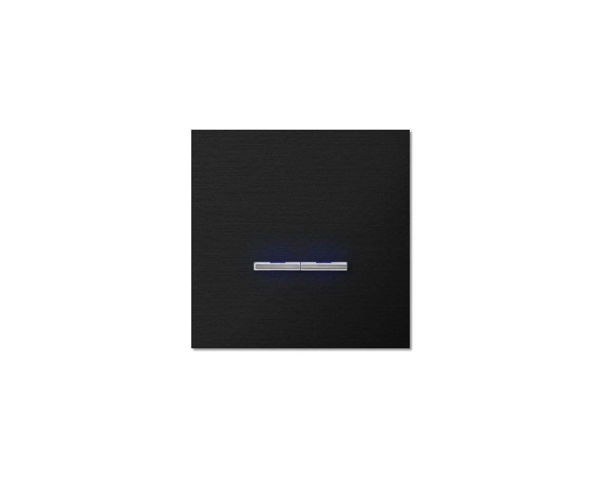 Chopin - 1-gang - brushed black - dual levers chrome with LED