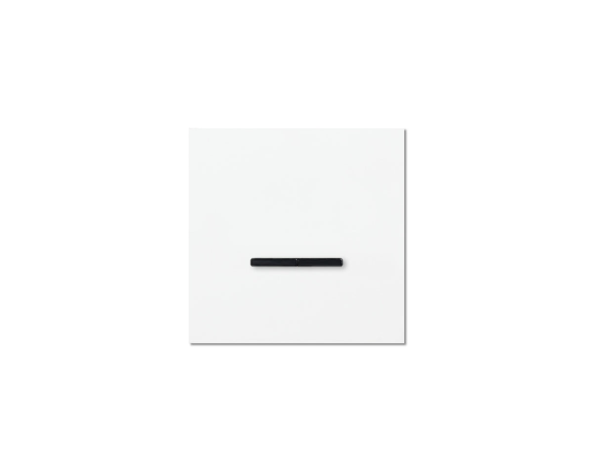Chopin - 1-gang - satin white - dual levers black without LED