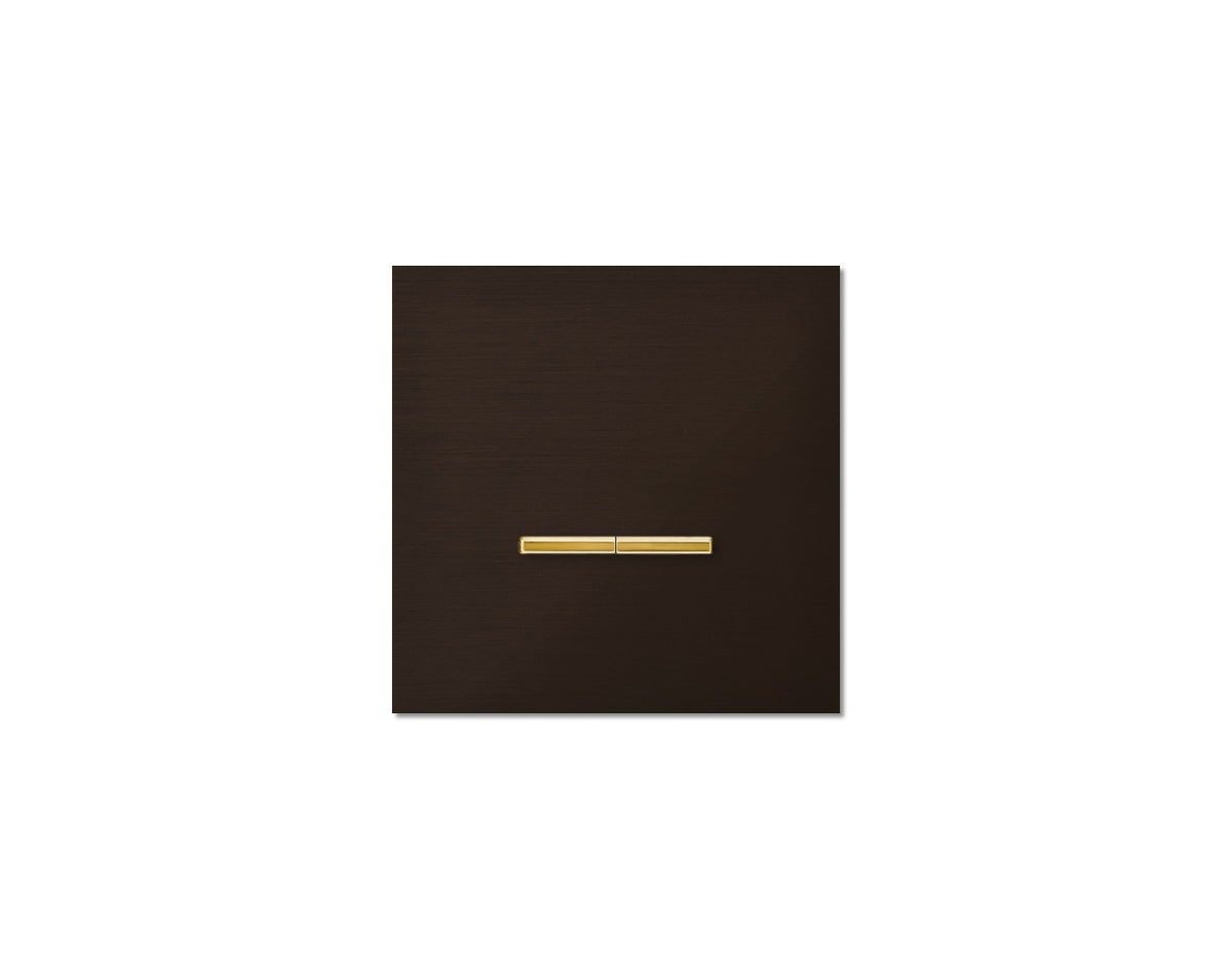 Chopin - 1-gang - bronze - dual levers gold without LED
