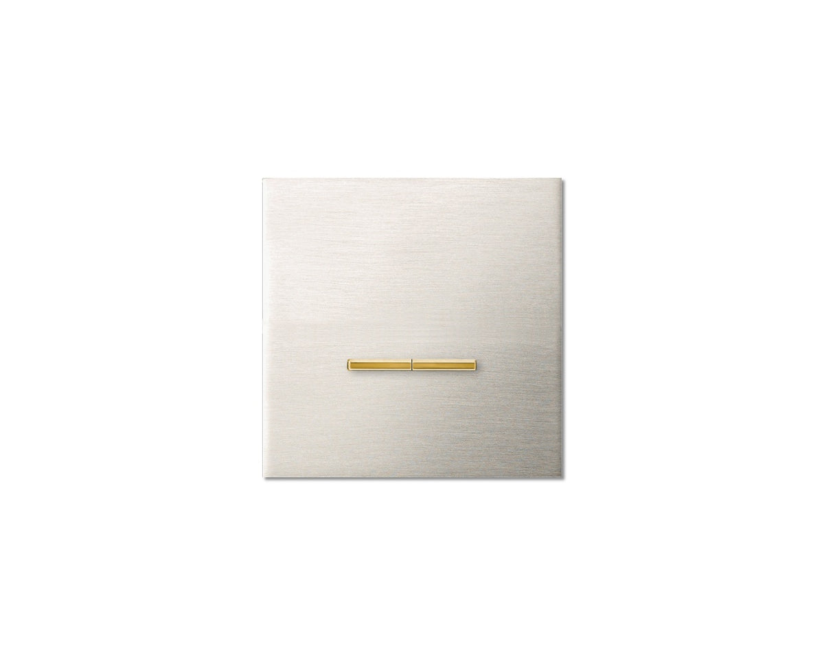 Chopin - 1-gang - brushed nickel - dual levers gold without LED