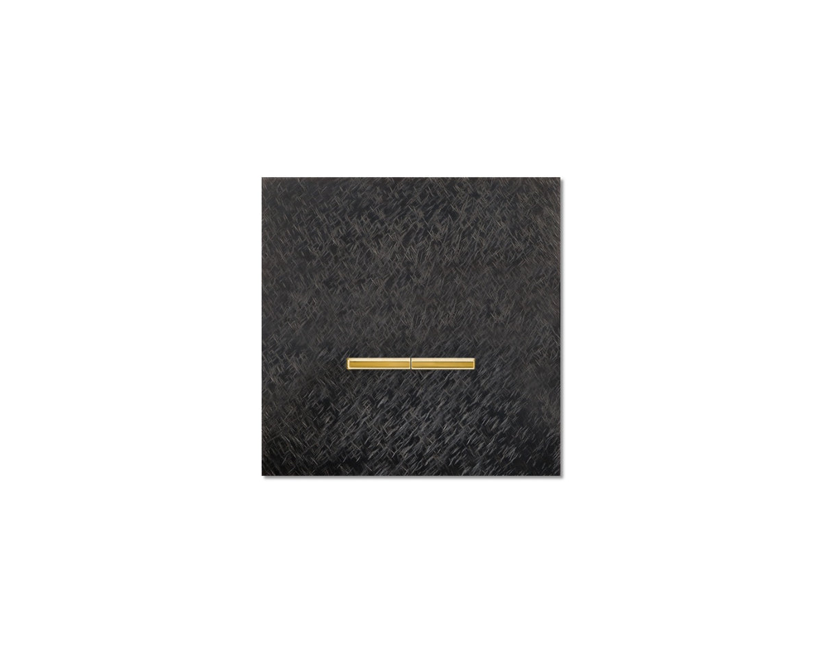 Chopin - 1-gang - fer forgé gunmetal - dual levers gold without LED