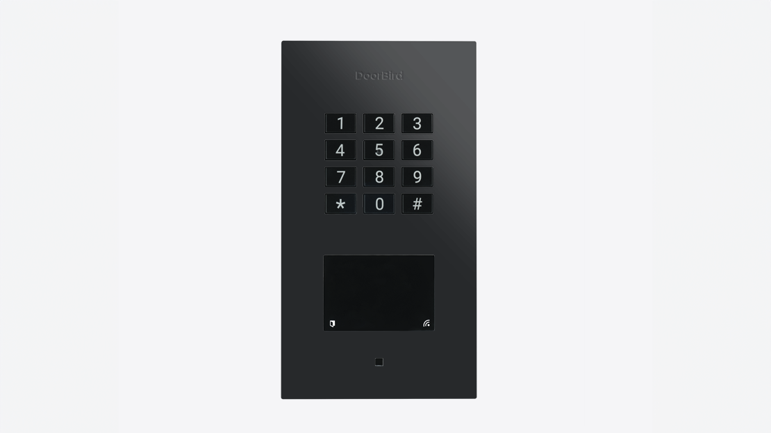 DoorBird A1121 IP Access Control Device, Keypad and RFID, Flush-mount – Graphite black