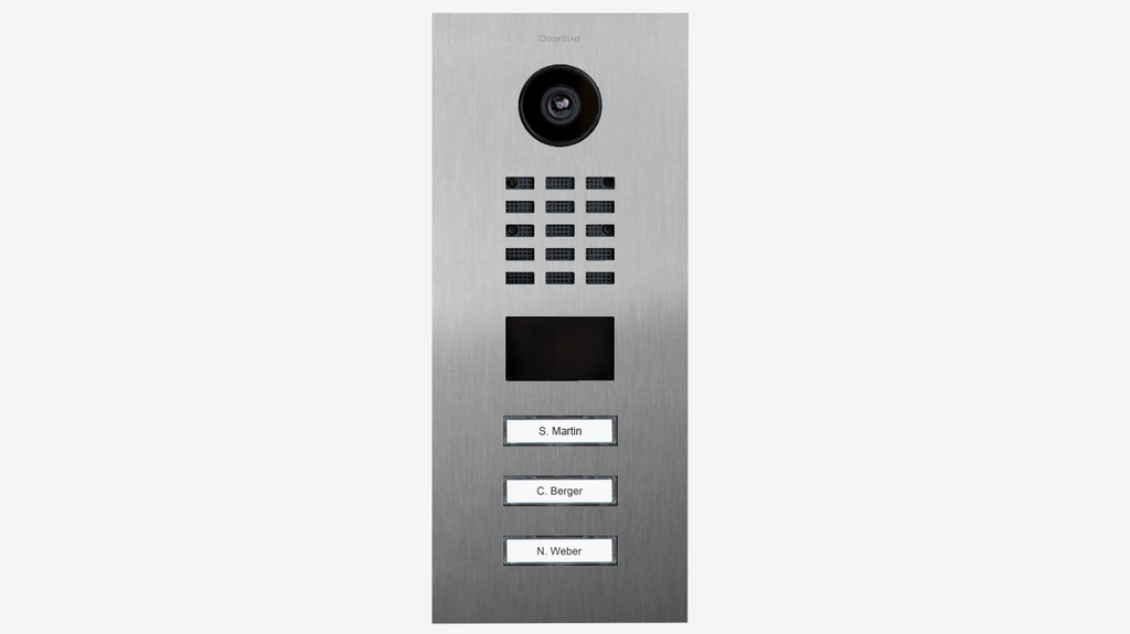 DoorBird D2203V IP Video Intercom, 3 Call Buttons – Stainless steel V2A