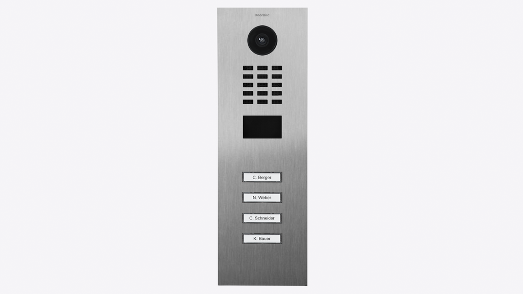 DoorBird D2204V IP Video Intercom, 4 Call Buttons – Stainless steel V2A