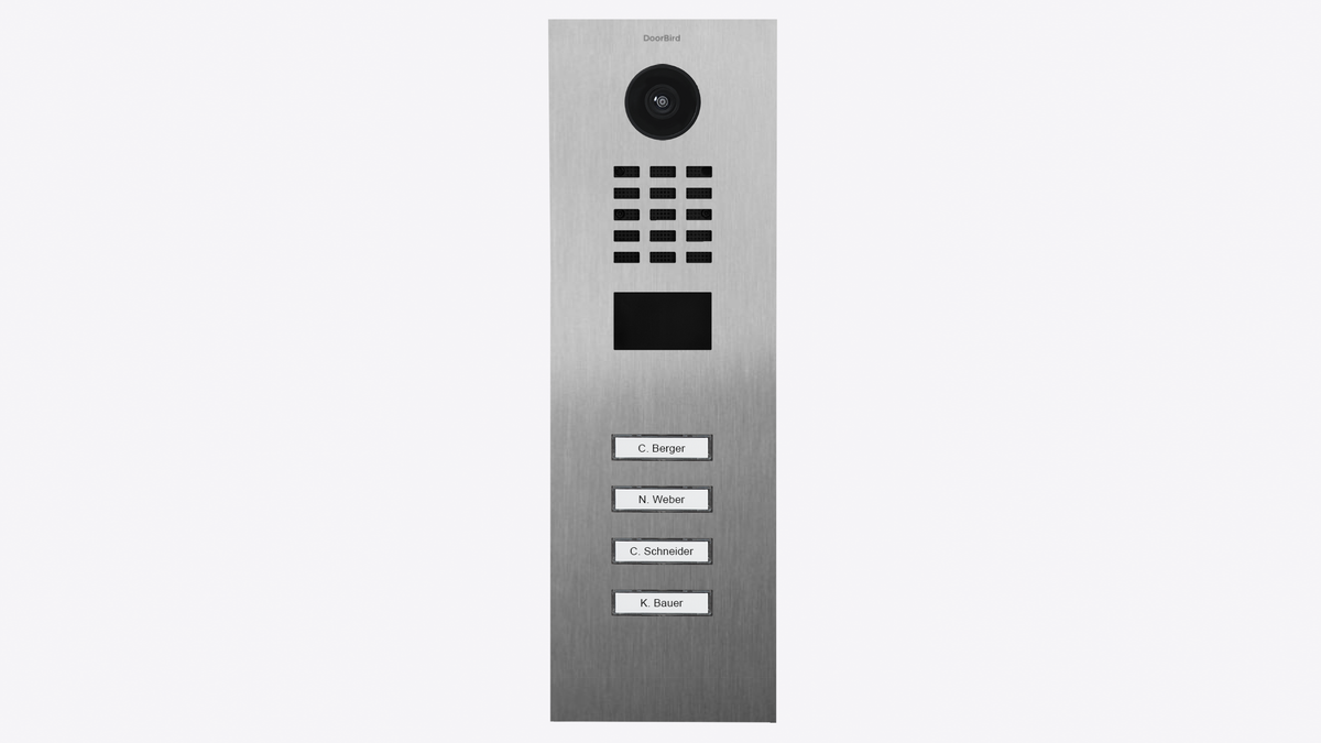 DoorBird D2204V IP Video Intercom, 4 Call Buttons – Stainless steel V2A