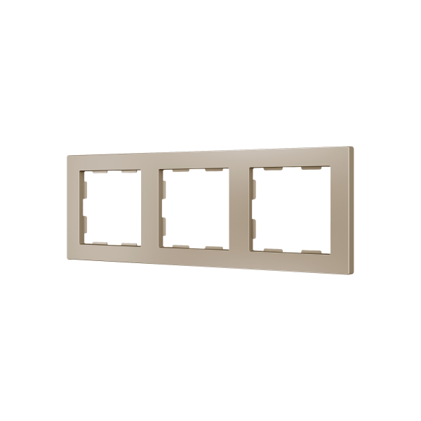 ZS55. 3-gang Frame - Champagne by Zennio