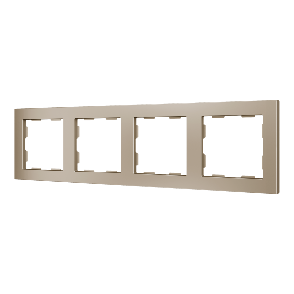 ZS55. 4-gang Frame - Champagne by Zennio