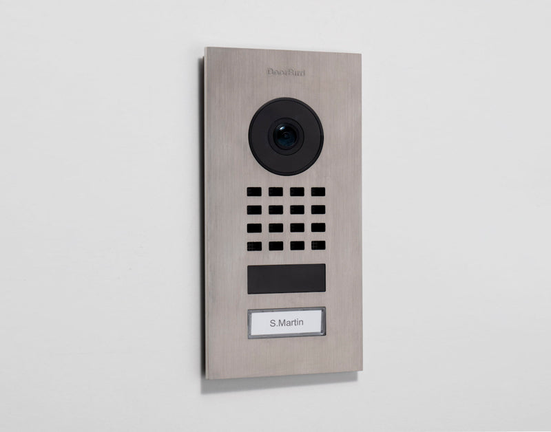 DoorBird D1101V IP Video Intercom, 1 Call Button, Flush-mount