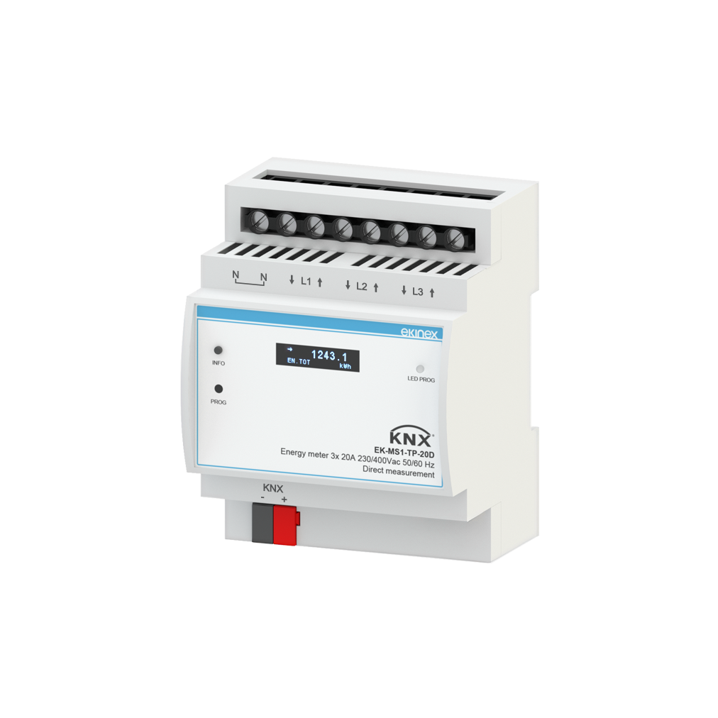 KNX three-phase secondary electricity meter - Ekinex