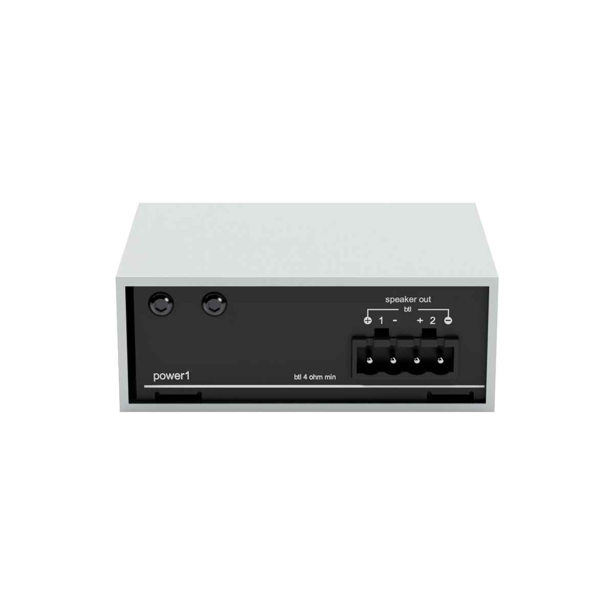 POWER 1 amplifier with 200 watt RMS on 4Ω on 1 channel - 80 watt RMS on 4Ω on 2 channels - Ekinex