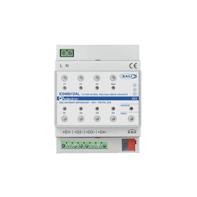 KNX DALI Gateway Broadcast - 4 Channels - Tunable White Dt6, Dt8 – Eelectron