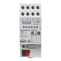 KNX binary input, 6-gang, rail mounting device, 2 rail units