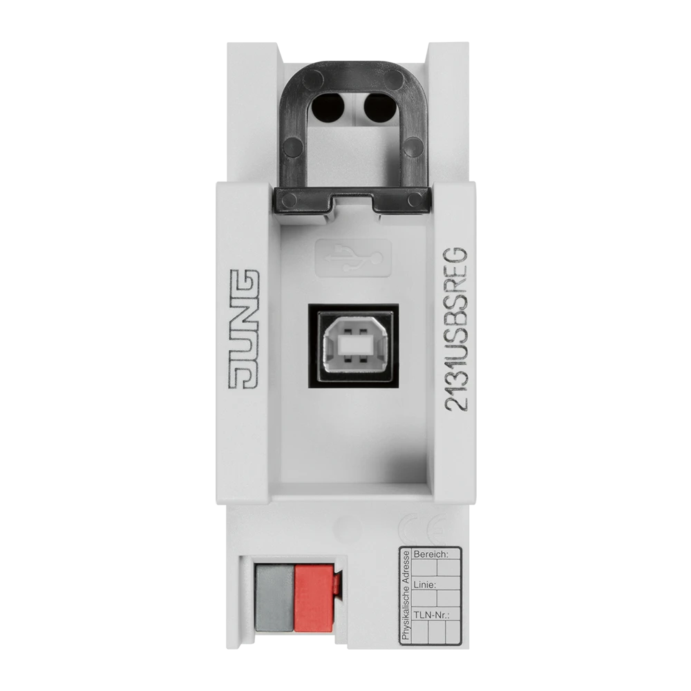 KNX USB data interface, rail mounting device, 2 rail units