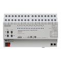 KNX blinds actuator, 8-gang AC 110-230 V, 4-gang DC 12-48 V, rail mounting device, 8 rail units