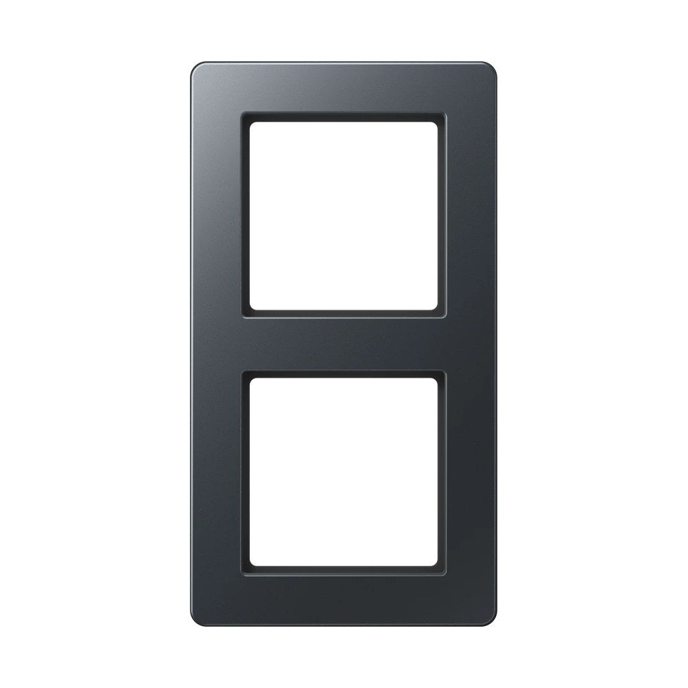 JUNG A FLOW frame, 2-gang, matt anthracite