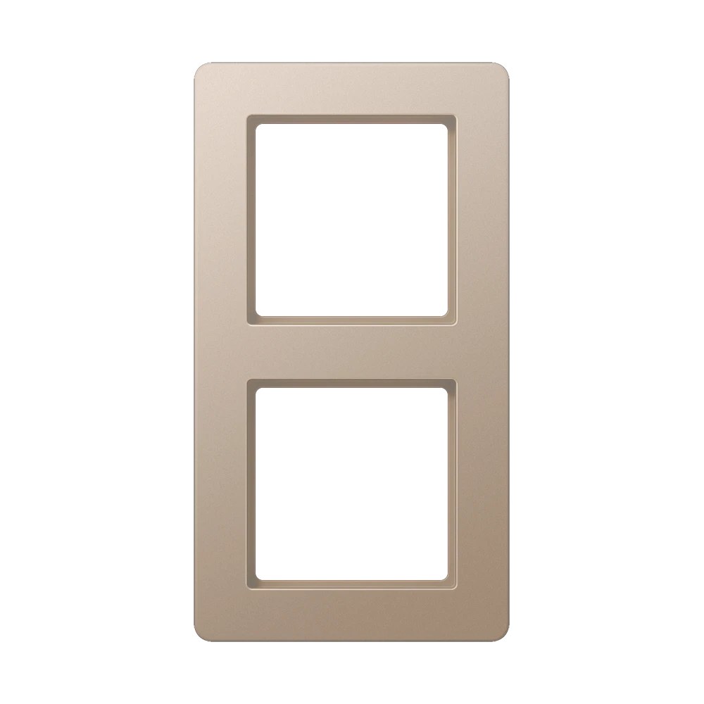 JUNG A FLOW frame, 2-gang, champagne