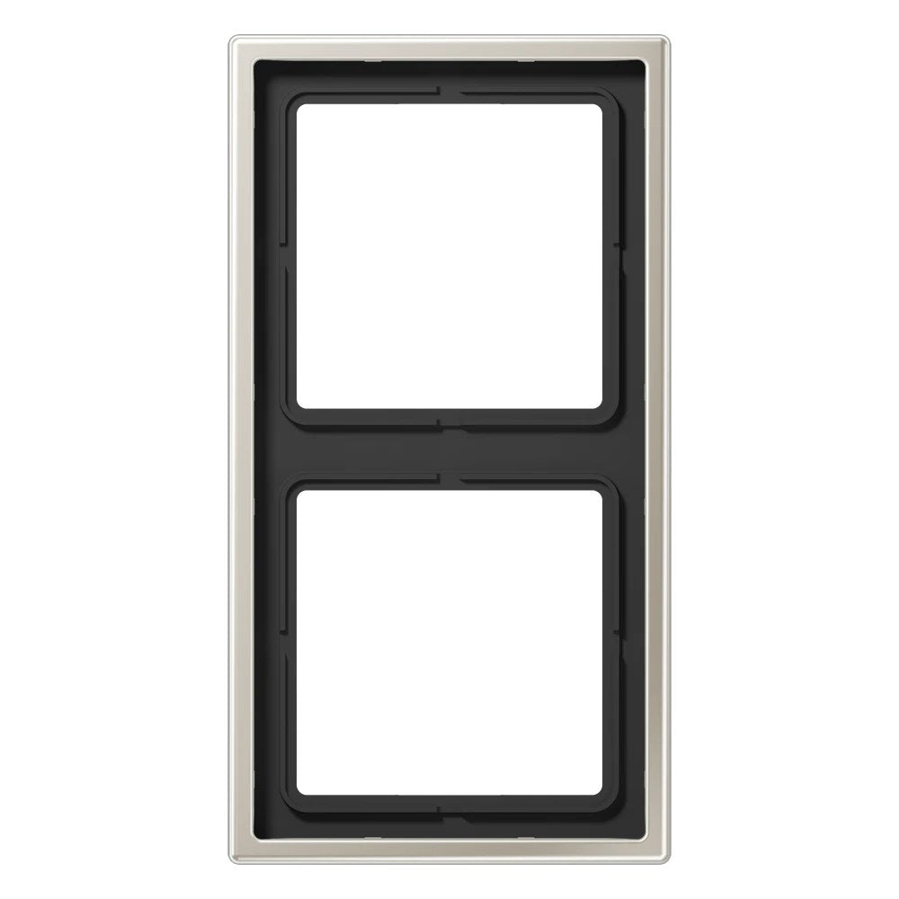 JUNG LS 990 metal frame, 2-gang, stainless steel
