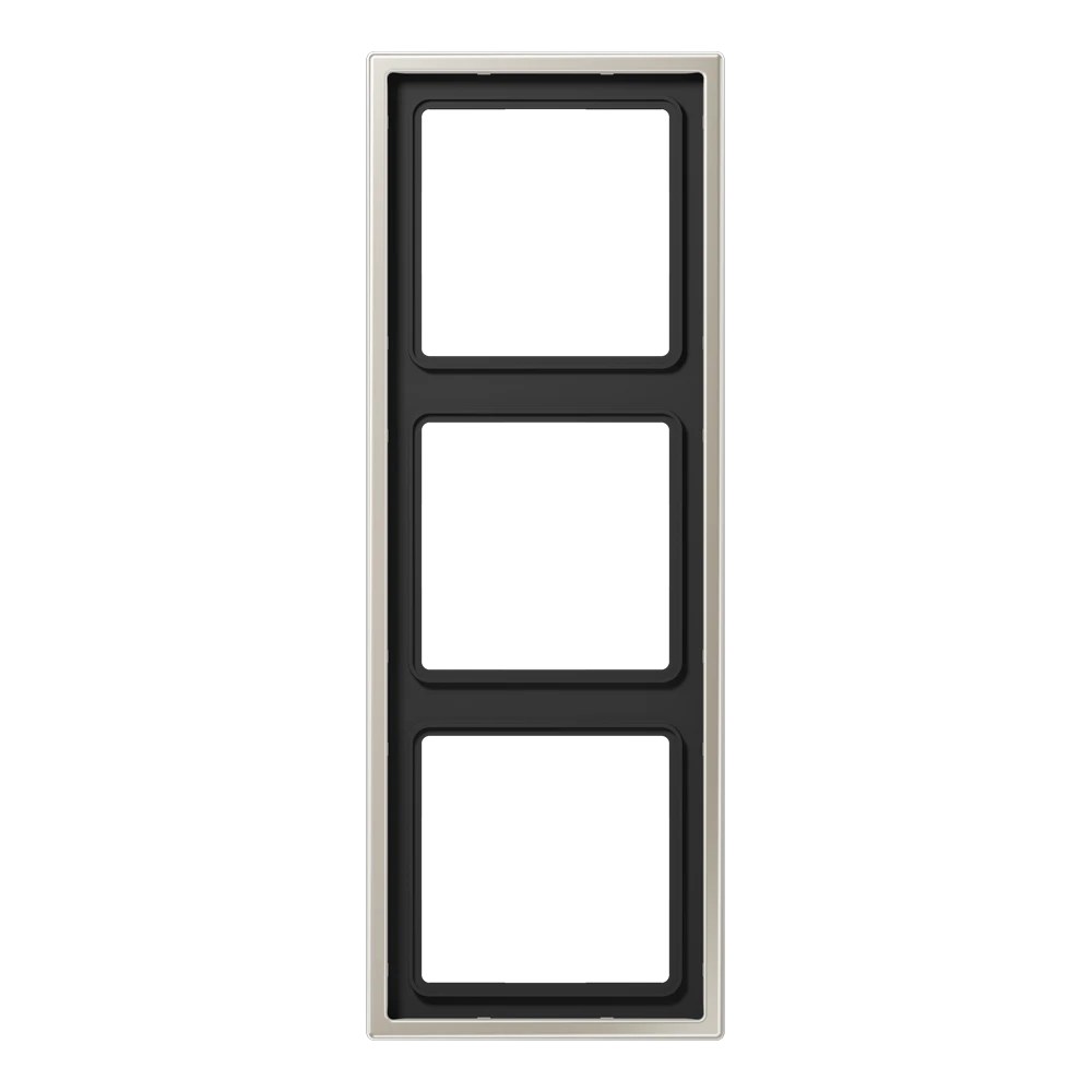 JUNG LS 990 metal frame, 3-gang, stainless steel