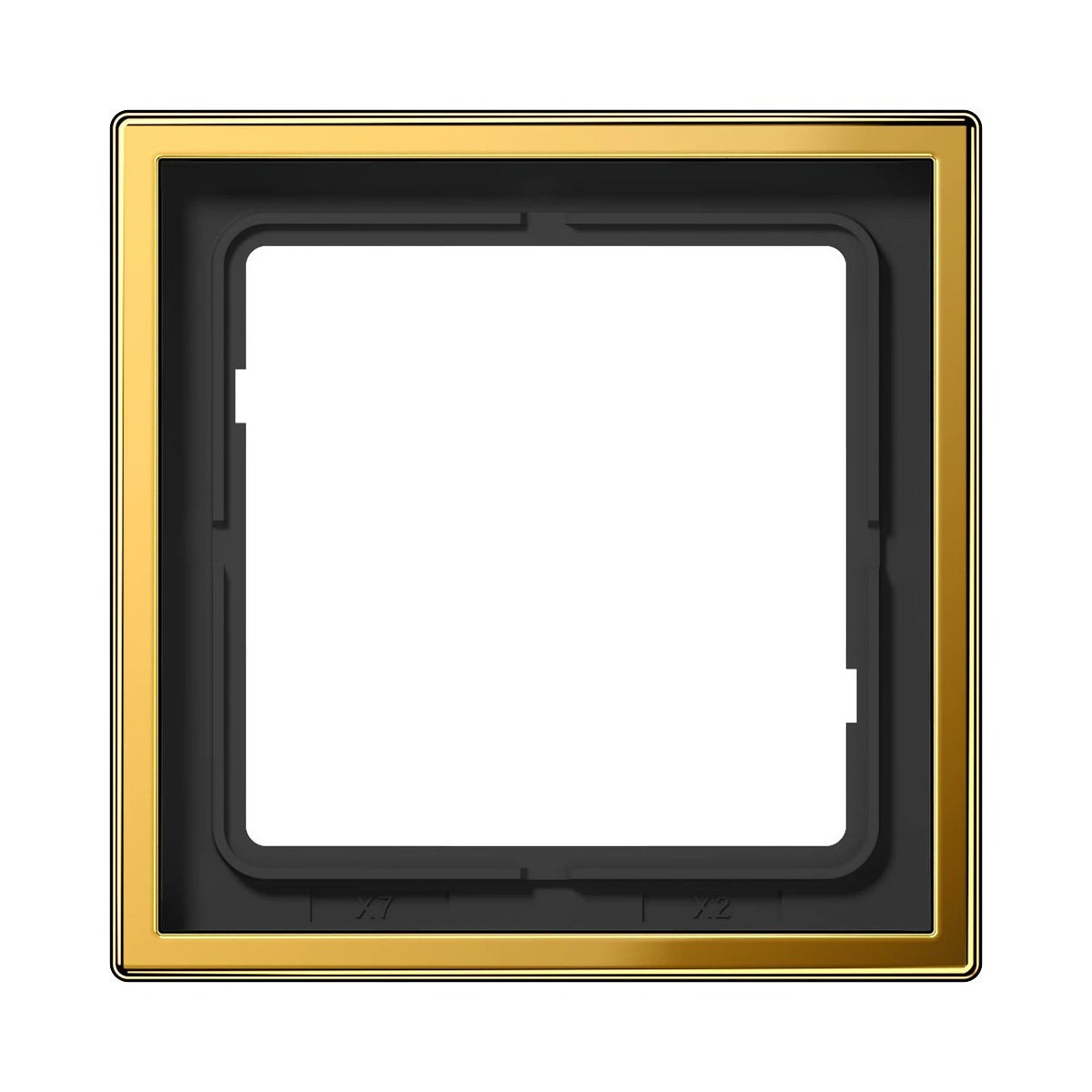 JUNG LS 990 metal frame, 1-gang, gold-coloured