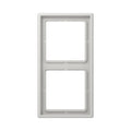JUNG LS 990 frame, 2-gang, light grey