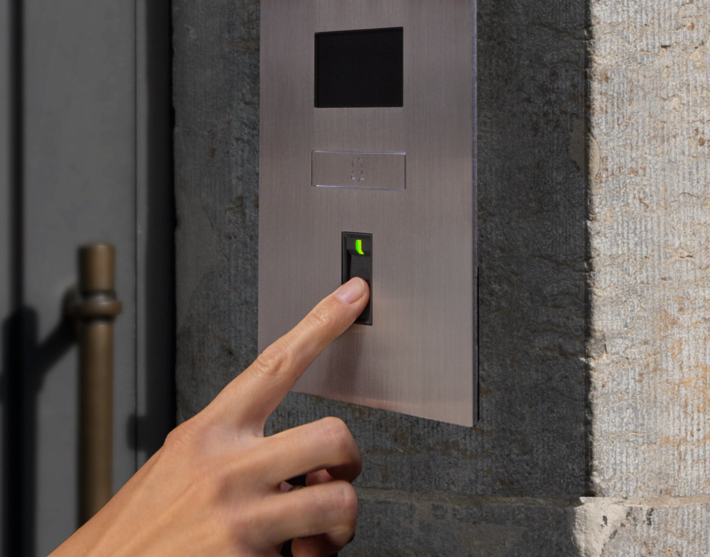 DoorBird D2201FV Fingerprint 50 IP Video Intercom, 1 Call Button, with Fingerprint Reader