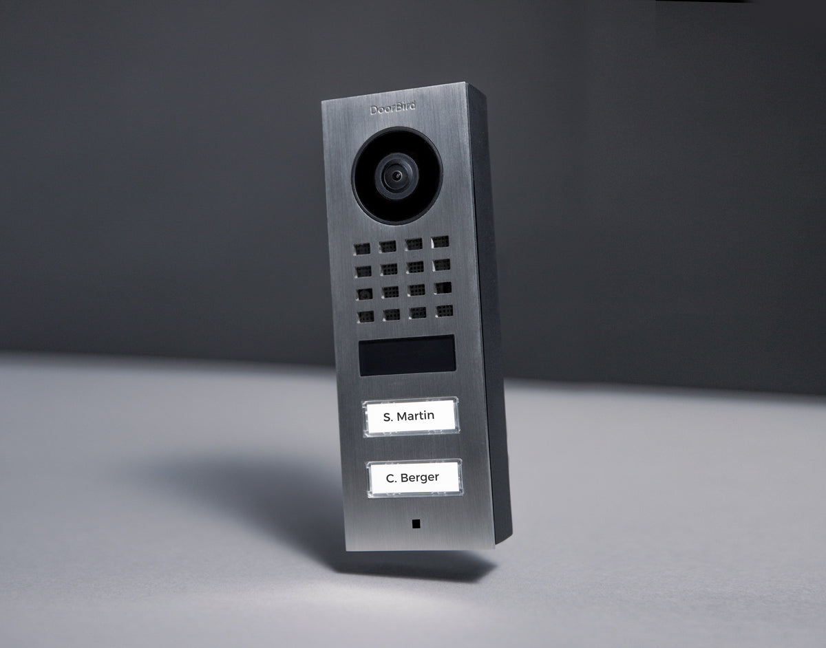 DoorBird D1102V IP Video Intercom, 2 Call Buttons, Surface-mount