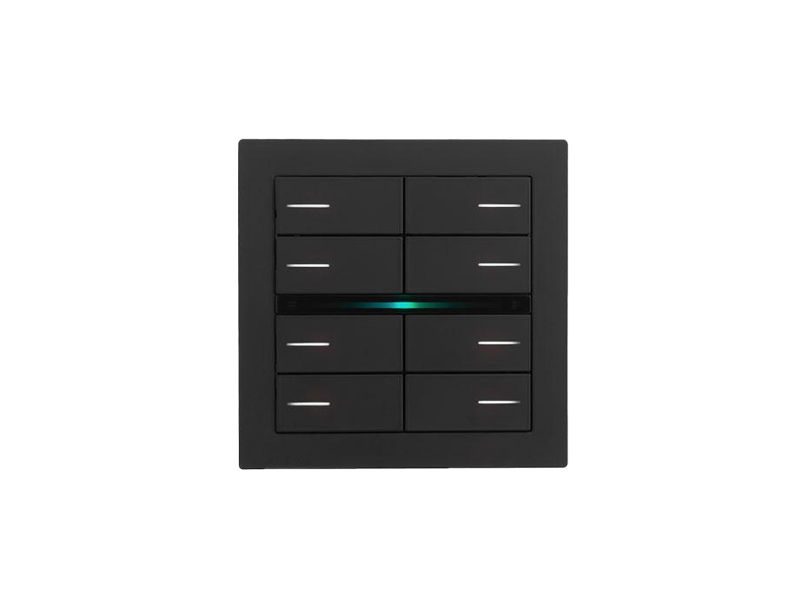 Eelectron OL-U LITE KNX выключатель, 8 кнопок / 16 каналов, чёрный