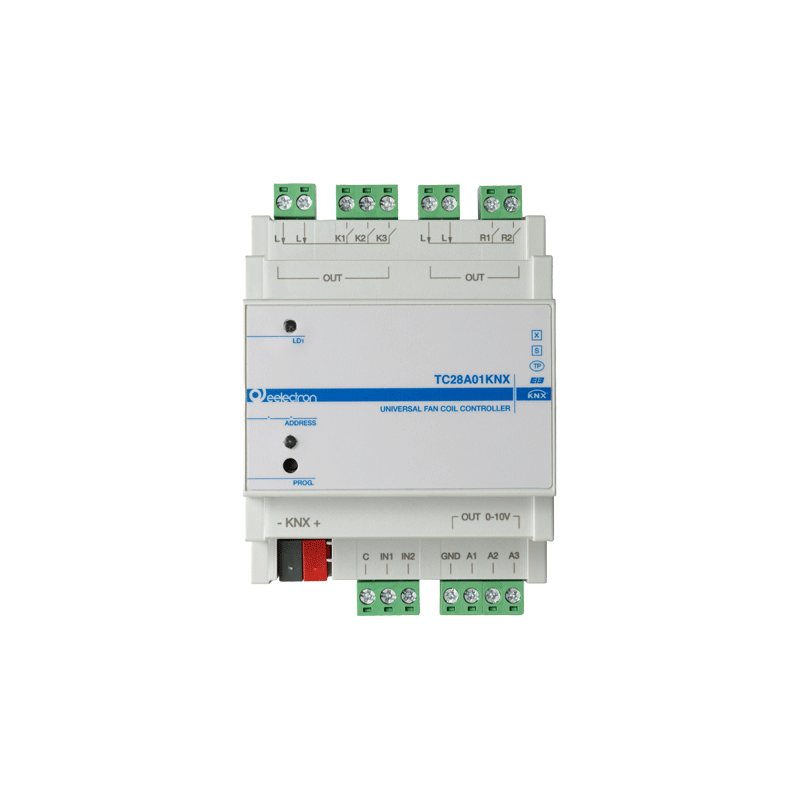 Universal Fancoil Controller - 3 X 0-10 V - 2 In - 5 Out - Compesantion Curve – Eelectron