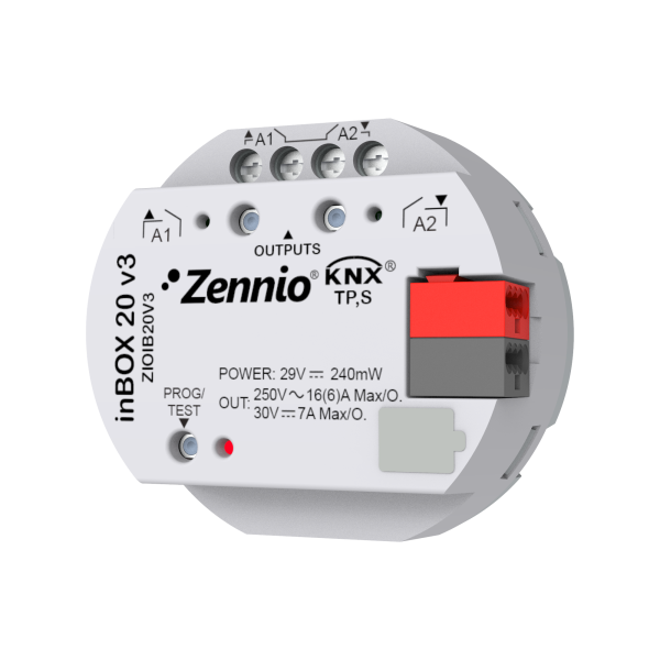inBOX 20 v3. KNX multifunction actuator for flush mounting - 2 outputs 16A by Zennio