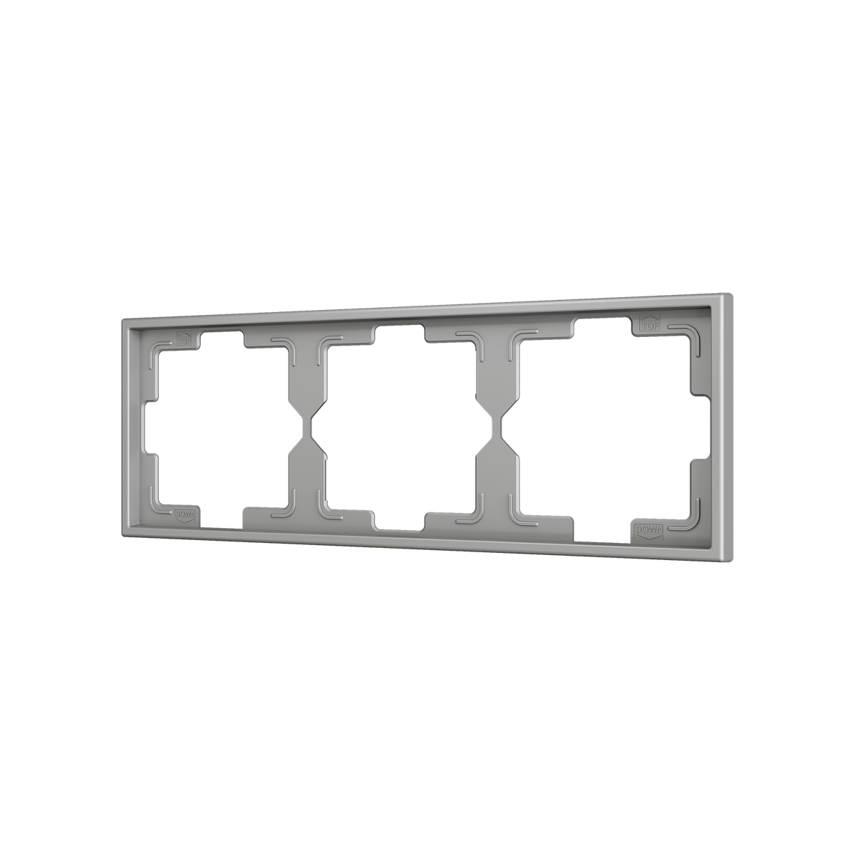 ZS70. 3-gang Frame - Silver by Zennio