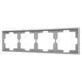 ZS70. 4-gang Frame - Silver by Zennio