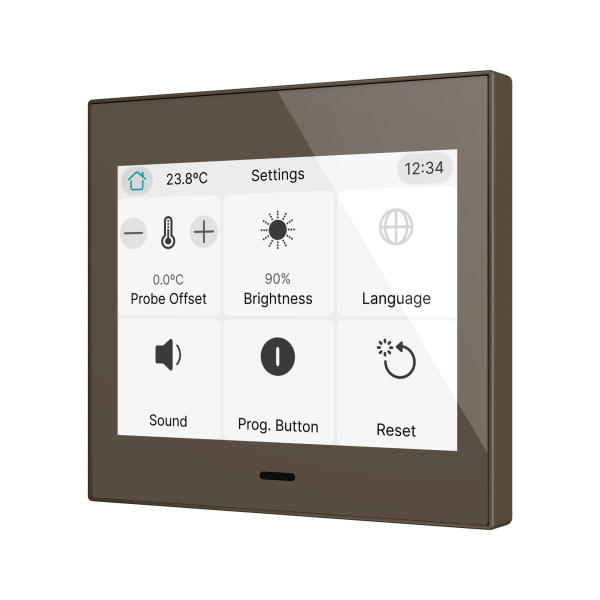 CX35. KNX capacitive touch panel 3,5" - Mocha by Zennio