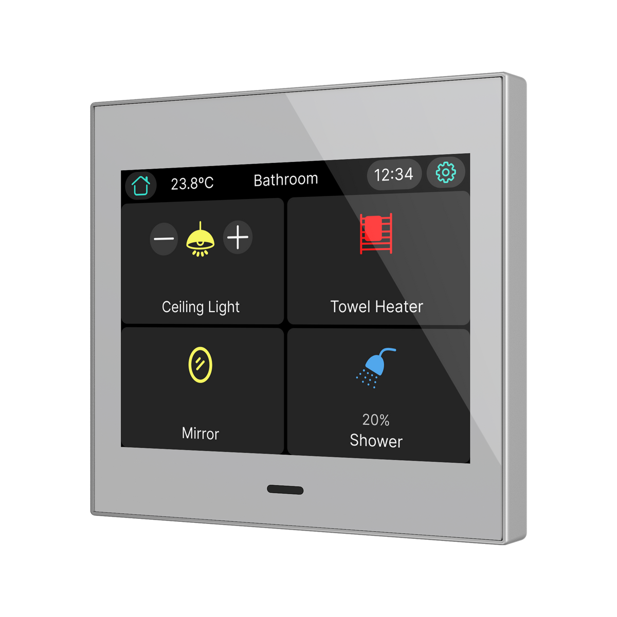 Zennio CX35 KNX 3,5″ telpas kontrolieris, sudraba krāsā