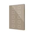 Flat XL X10. Glass capacitive push button - 10 buttons - Champagne by Zennio