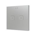 Tecla RGB 2. PC-ABS Capacitive push button - 2 buttons - Silver by Zennio