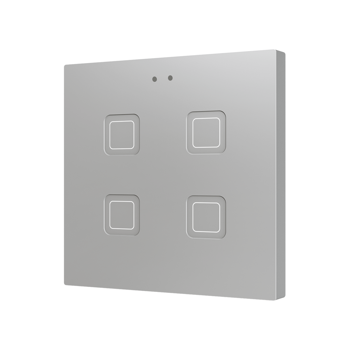 Tecla RGB 4. PC-ABS Capacitive push button - 4 buttons - Silver by Zennio