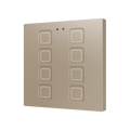 Tecla RGB 8. PC-ABS Capacitive push button - 8 buttons - Champagne by Zennio
