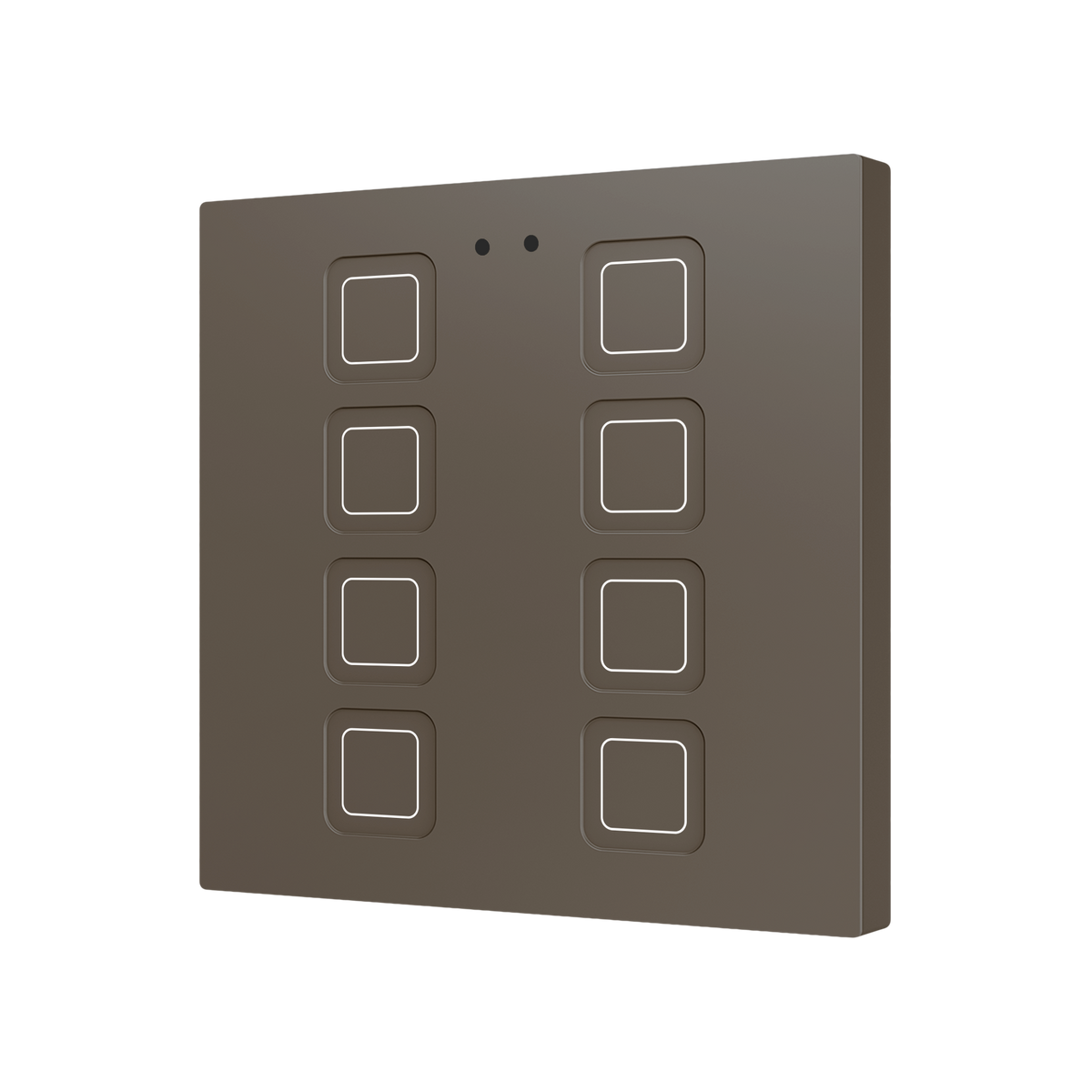 Tecla RGB 8. PC-ABS Capacitive push button - 8 buttons - Mocha by Zennio