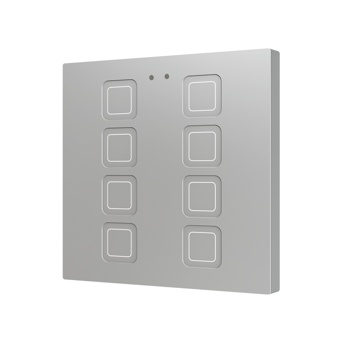 Tecla RGB 8. PC-ABS Capacitive push button - 8 buttons - Silver by Zennio