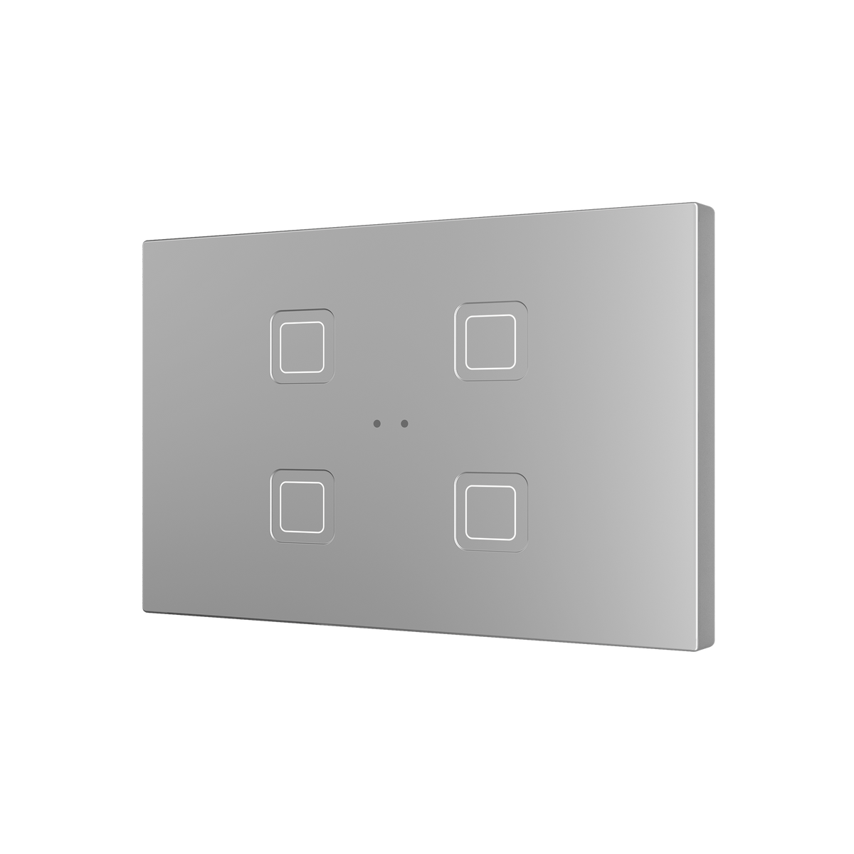 Tecla RGB XL 4. PC-ABS Capacitive push button - 4 buttons - Silver by Zennio