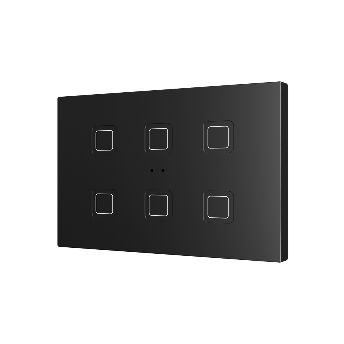 Tecla RGB XL 6. PC-ABS Capacitive push button - 6 buttons - Anthracite by Zennio