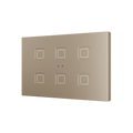 Tecla RGB XL 6. PC-ABS Capacitive push button - 6 buttons - Champagne by Zennio