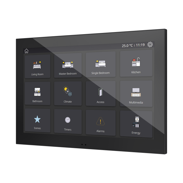 Z100. Color capacitive touch panel (10" display) - Anthracite by Zennio