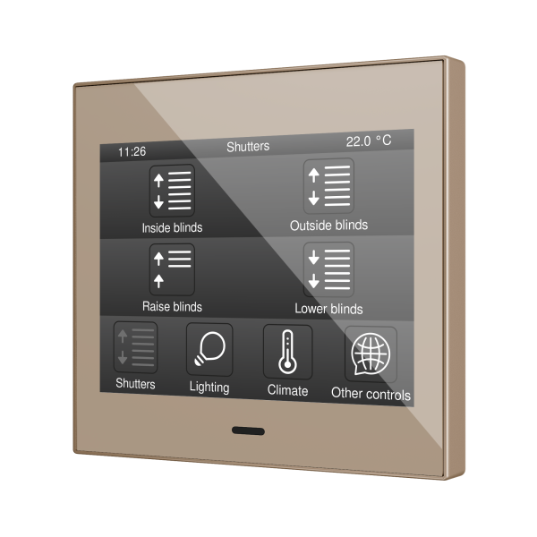 Z35 v3. Capacitive touch panel - Champagne by Zennio