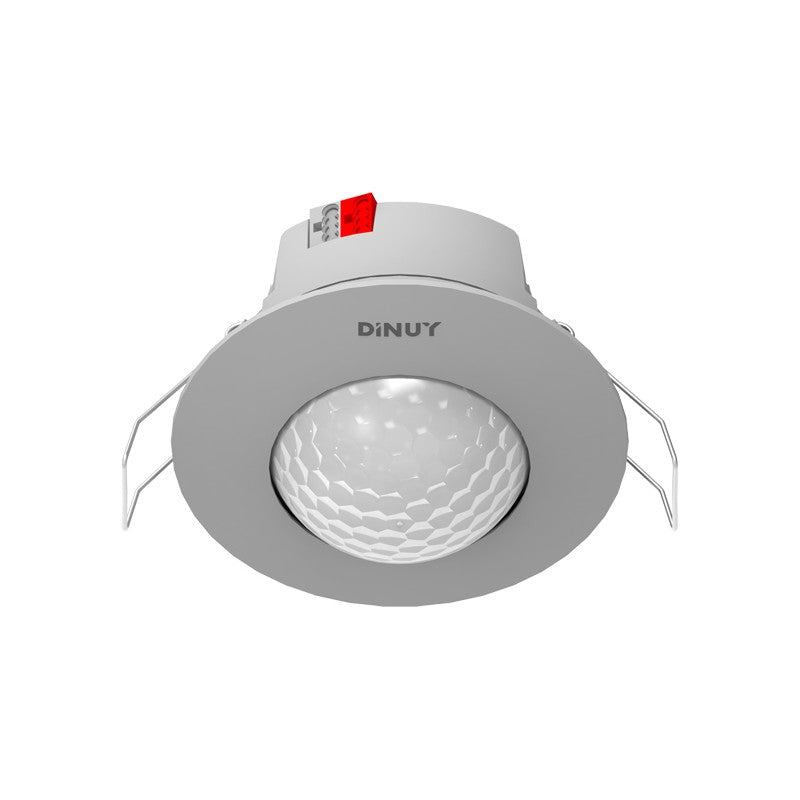 KNX presence/motion detector 360°, flush ceiling – Dinuy – Silver