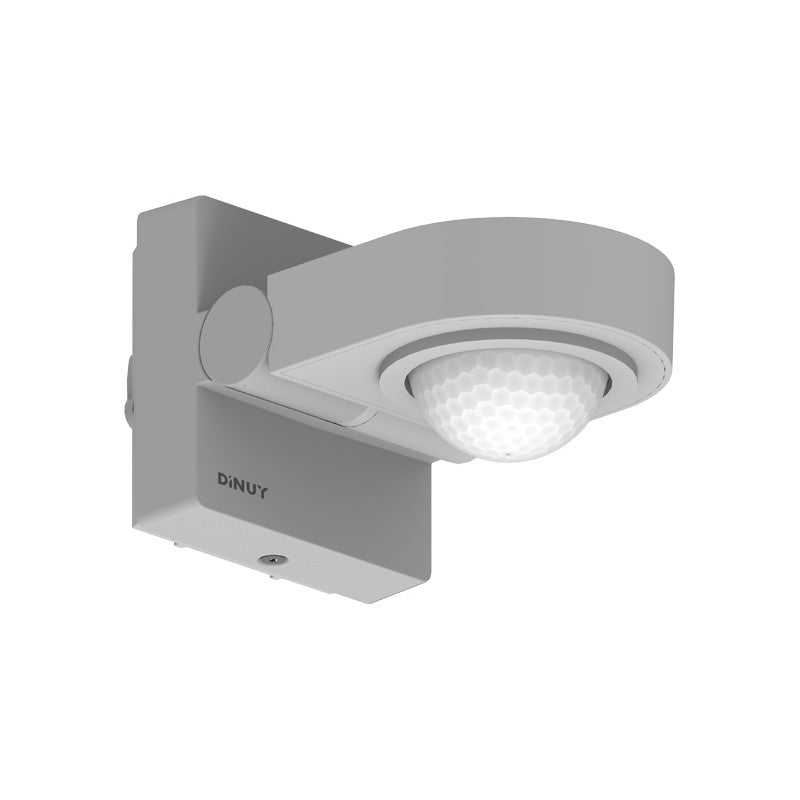 KNX presence/motion detector 270°, wall/ceiling, IP55 – Dinuy – Silver
